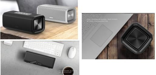 Portable Indoor Outdoor Bedroom Desk 10W BT Bluetooth Speaker with mic with RGB IPX5 waterproof