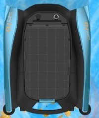 Swimming pool surface tof robot cleaner with solar power